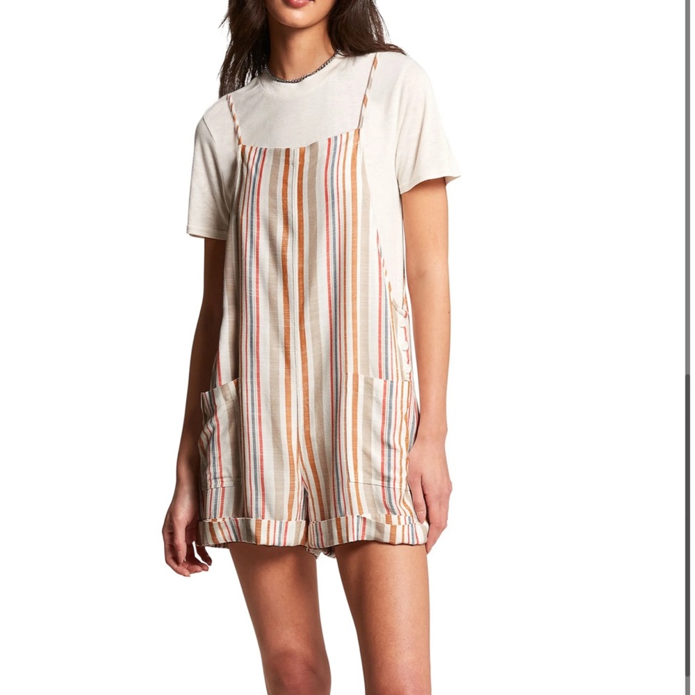 Volcom striped romper extra small